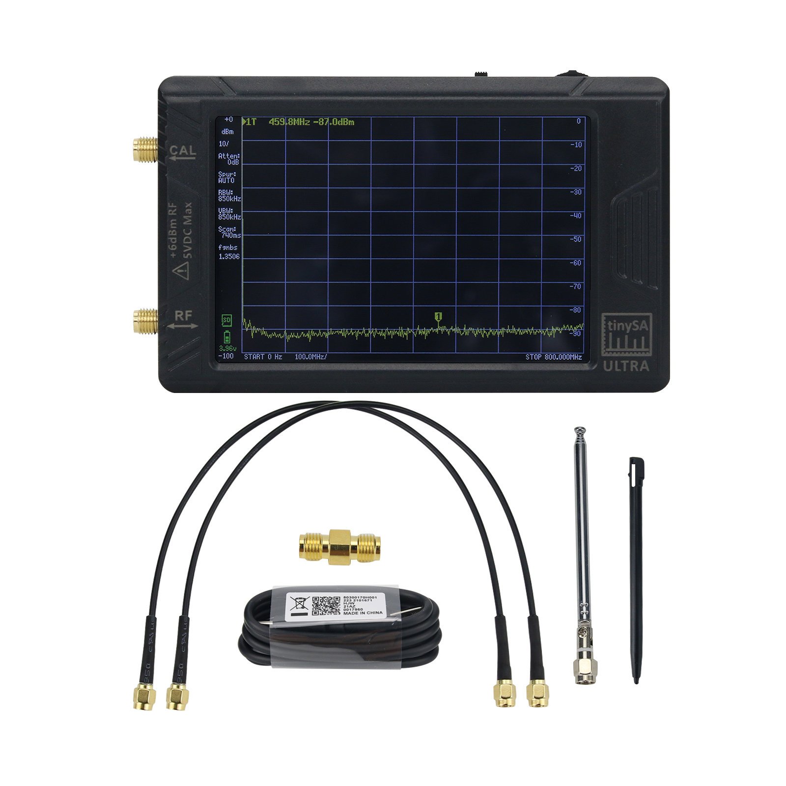 Signal Generator Spectrum Analyzer - เครื่องกำเนิดสัญญาณ RF แบบพกพาความเร็วสูงพิเศษ 100k-5.3GHz พร้อมหน้าจอแสดงผลขนาด 4