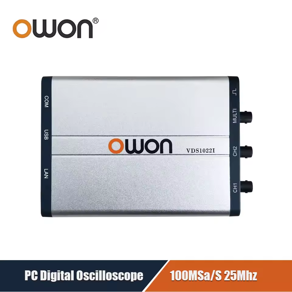Digital Storage Oscilloscope 100Mhz - ออสซิลโลสโคปแบบเสมือนจริง OWON VDS1022/I | สโคปยูเอสบีแบบสองช่องสัญญาณ 25MHz